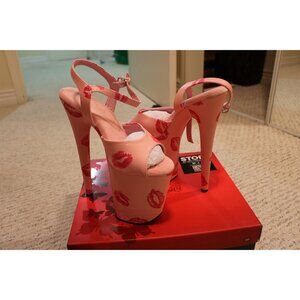 PINK FLAMINGO PLEASERS 8'' Size 7 & 8